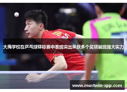 大禹学校在乒乓球锦标赛中表现突出荣获多个奖项展现强大实力